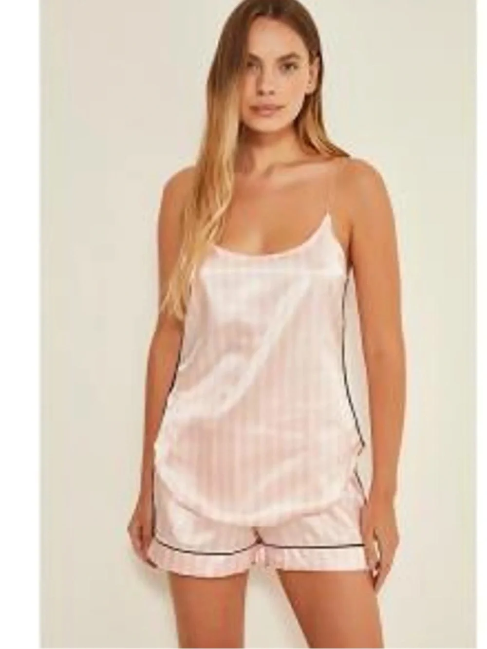 Victoria’s Secret Satin Stripe Cami & Short PJ Set